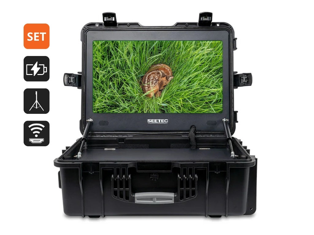 Monitorkoffer-Set Feelworld SEETEC WPC215 - 21,5" inkl. Batterien, Stativ und HDMI Transmitter